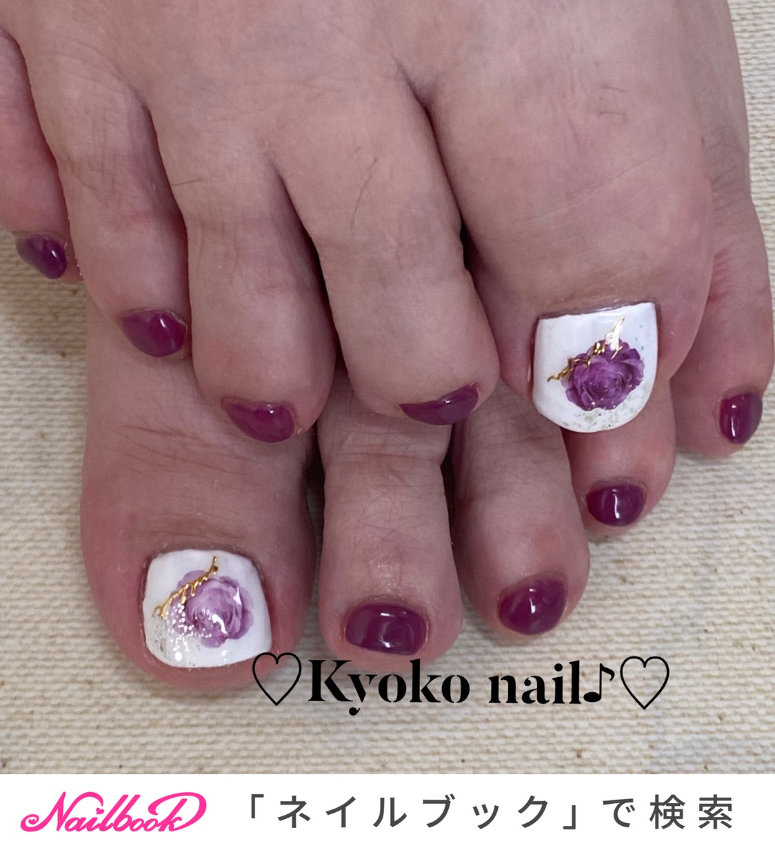 ショート ワインレッドのネイルデザイン ネイルブック