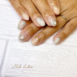 くすみミントグリーンのネイルデザイン ネイルブック