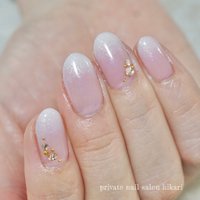 ピンク 白グラデーションのネイルデザイン ネイルブック