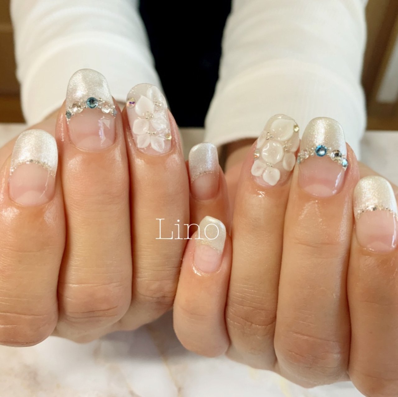 パーティー ハンド フラワー 痛ネイル 3d Nail Lino33のネイルデザイン No ネイルブック