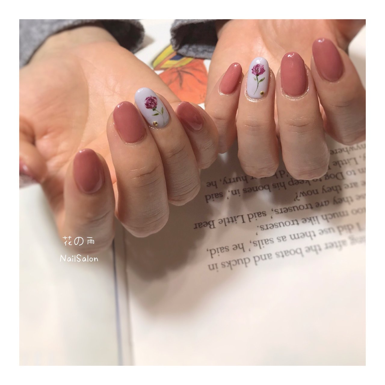 春 夏 秋 冬 ハンド 花の雨 Nailsalonのネイルデザイン No ネイルブック