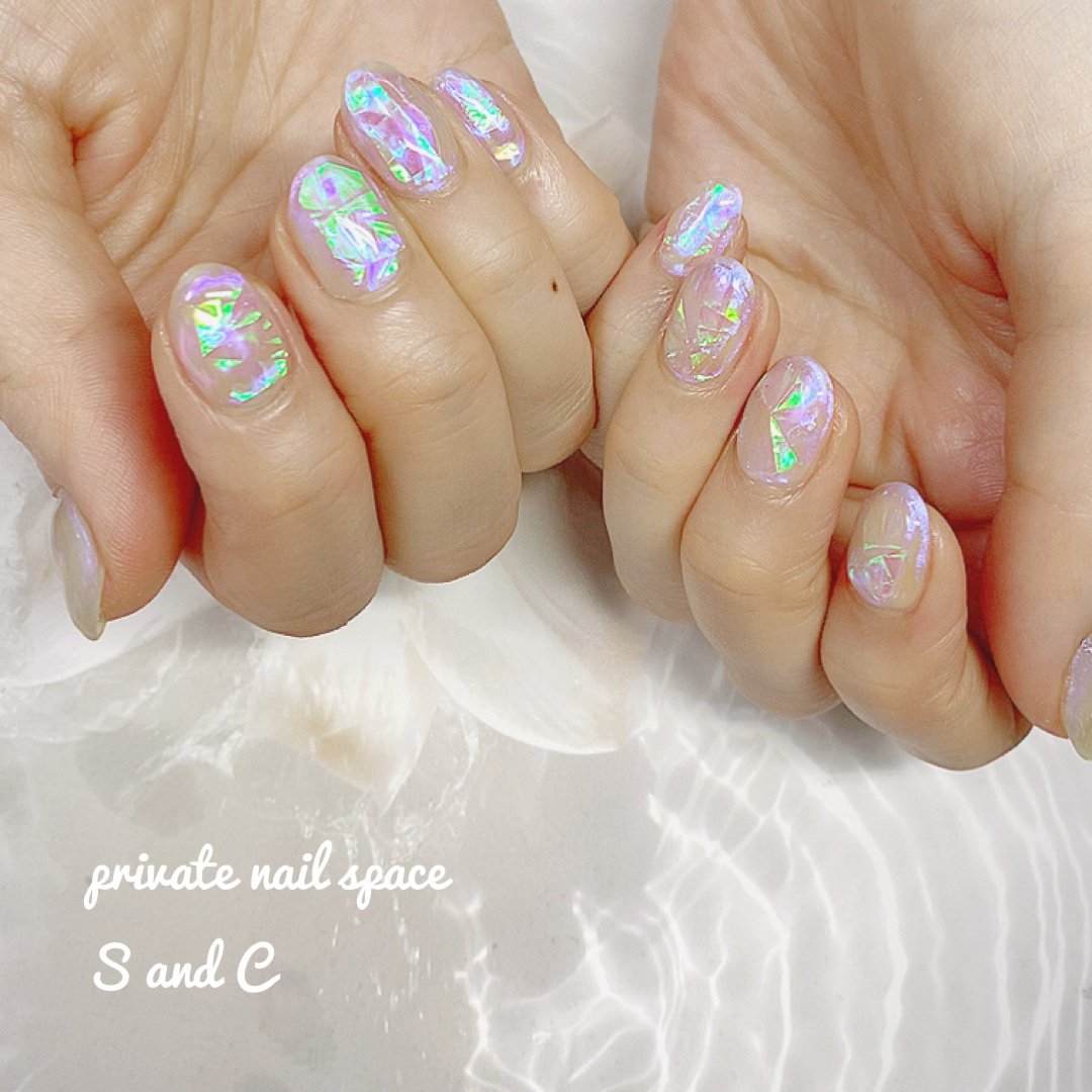 夏 オールシーズン 海 リゾート ハンド Private Nail Space S And Cのネイルデザイン No ネイルブック