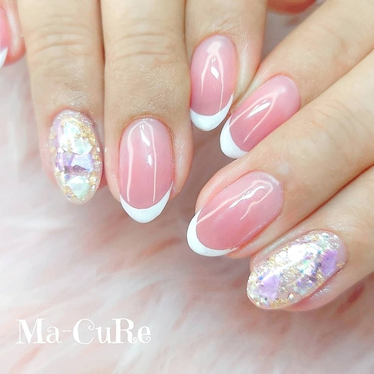 春 夏 オフィス ブライダル ハンド 𝑴𝒂 𝑪𝒖𝑹𝒆 ﾏｰｷｭｱ のネイルデザイン No ネイルブック