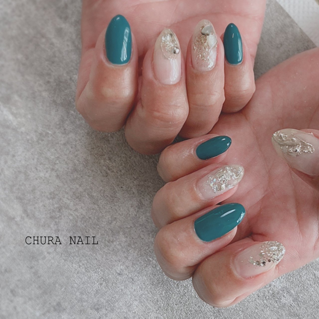 春 夏 ハンド シンプル ラメ Chura Nailのネイルデザイン No ネイルブック