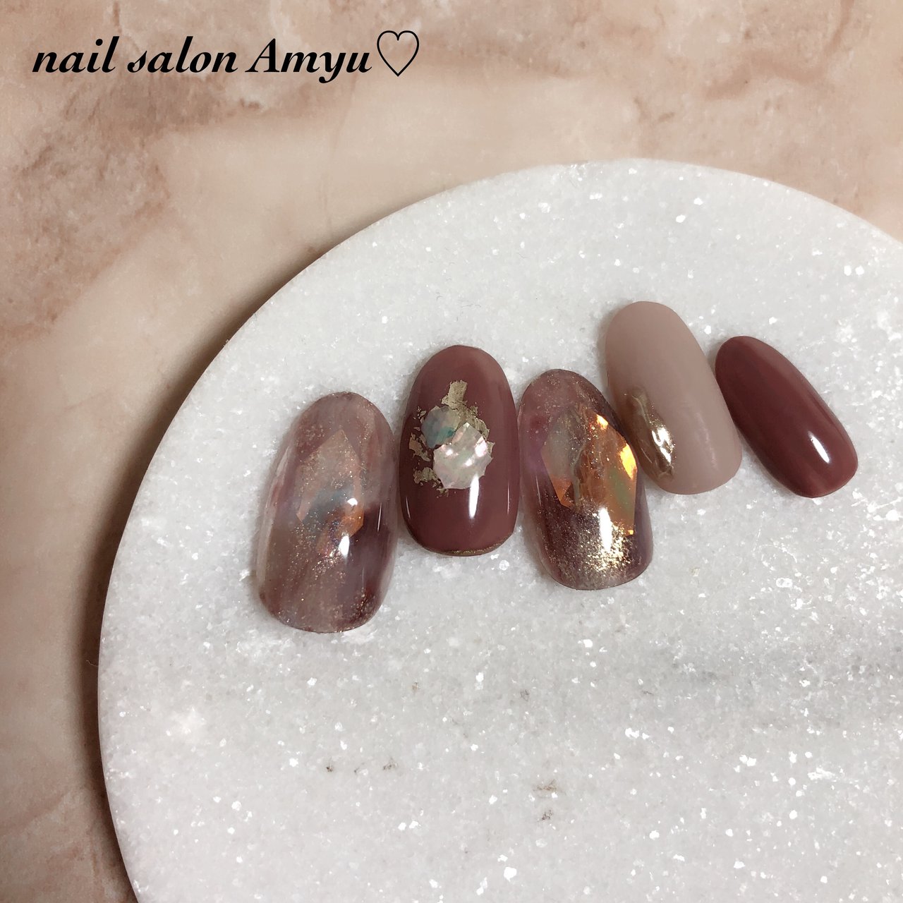 オールシーズン リゾート デート 女子会 ボルドー Nailsalon Amyu のネイルデザイン No ネイルブック