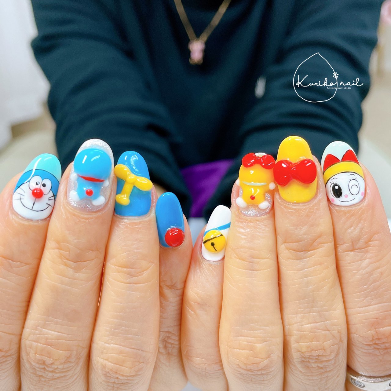 オールシーズン ハンド ワンカラー 痛ネイル キャラクター Kuriko Nailのネイルデザイン No ネイルブック