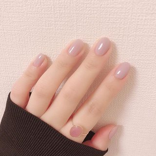 春 シンプル マニキュアのネイルデザイン ネイルブック