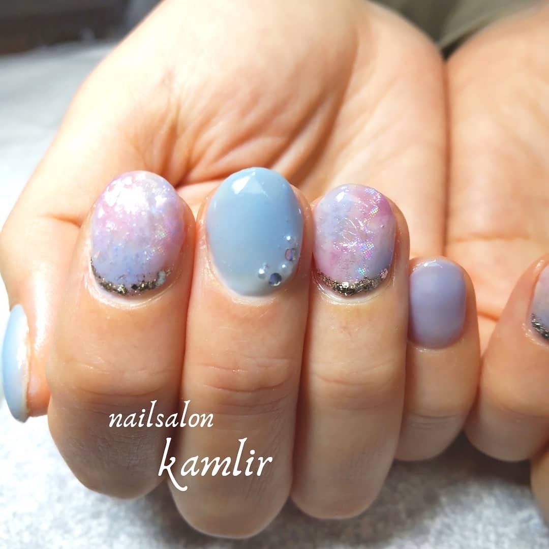 オールシーズン オフィス ブライダル パーティー ハンド Kamlir カムリール Kumiのネイルデザイン No ネイルブック