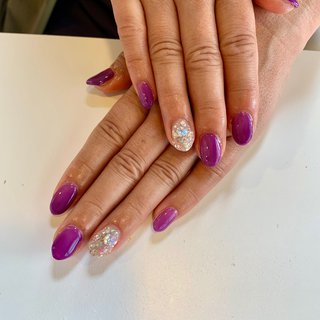 ラインストーン埋め尽くしのネイルデザイン ネイルブック