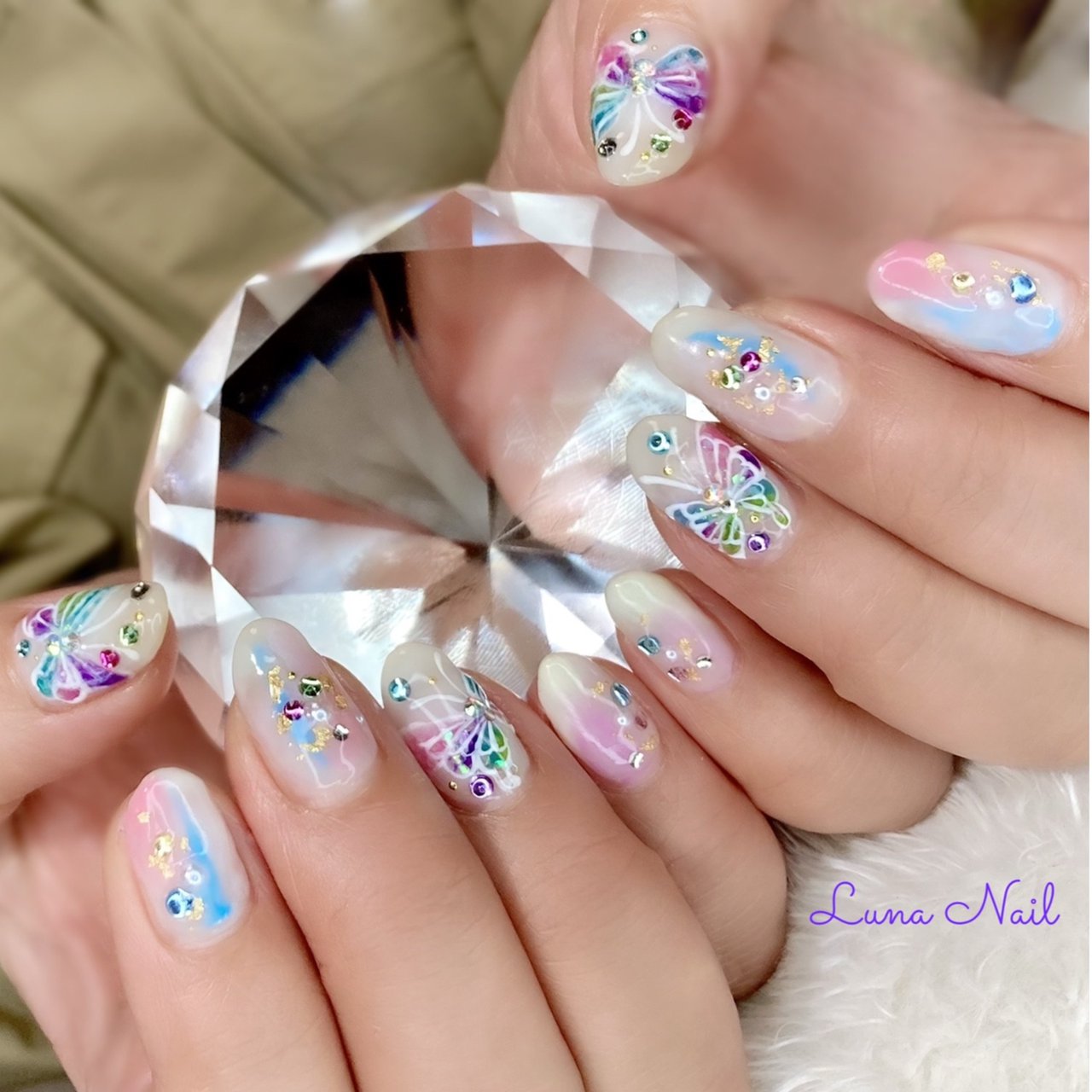 春 夏 パーティー 女子会 ハンド Lunanail18のネイルデザイン No ネイルブック