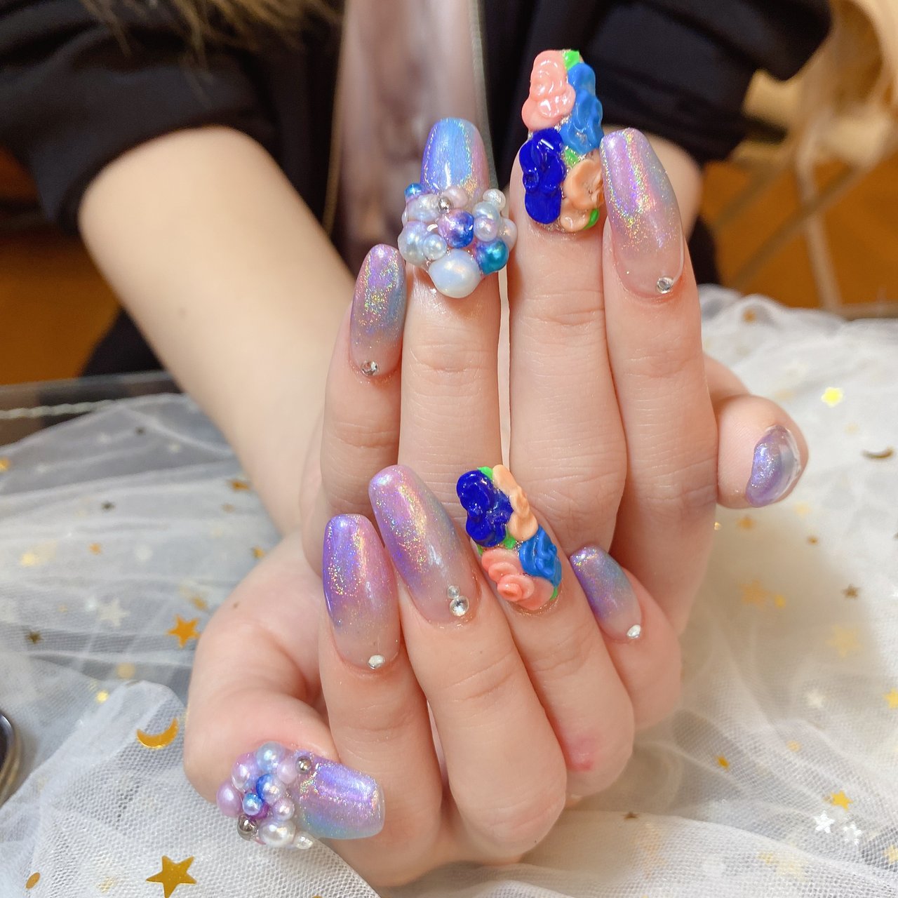 ピンク 水色 パープル パンダ Nail 川崎のネイルデザイン No ネイルブック