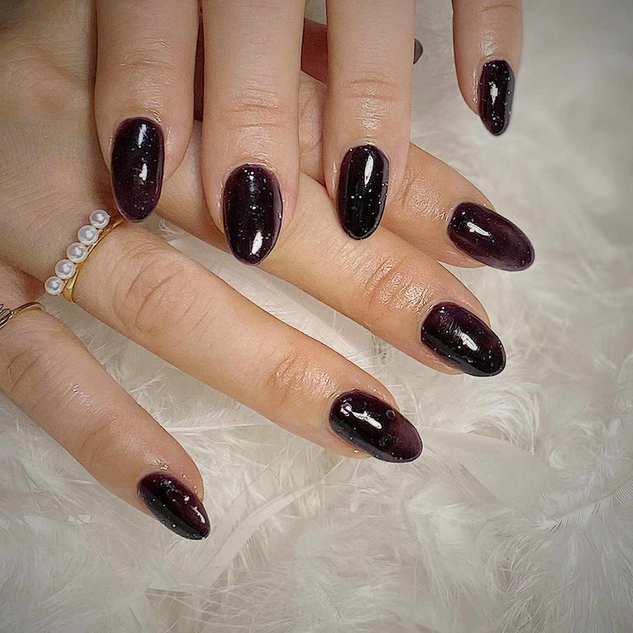 オールシーズン/ハンド/ラメ/ワンカラー/ミディアム - zero_mam_nailの