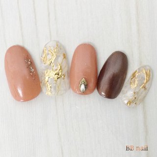 お正月 金箔ネイルのネイルデザイン ネイルブック