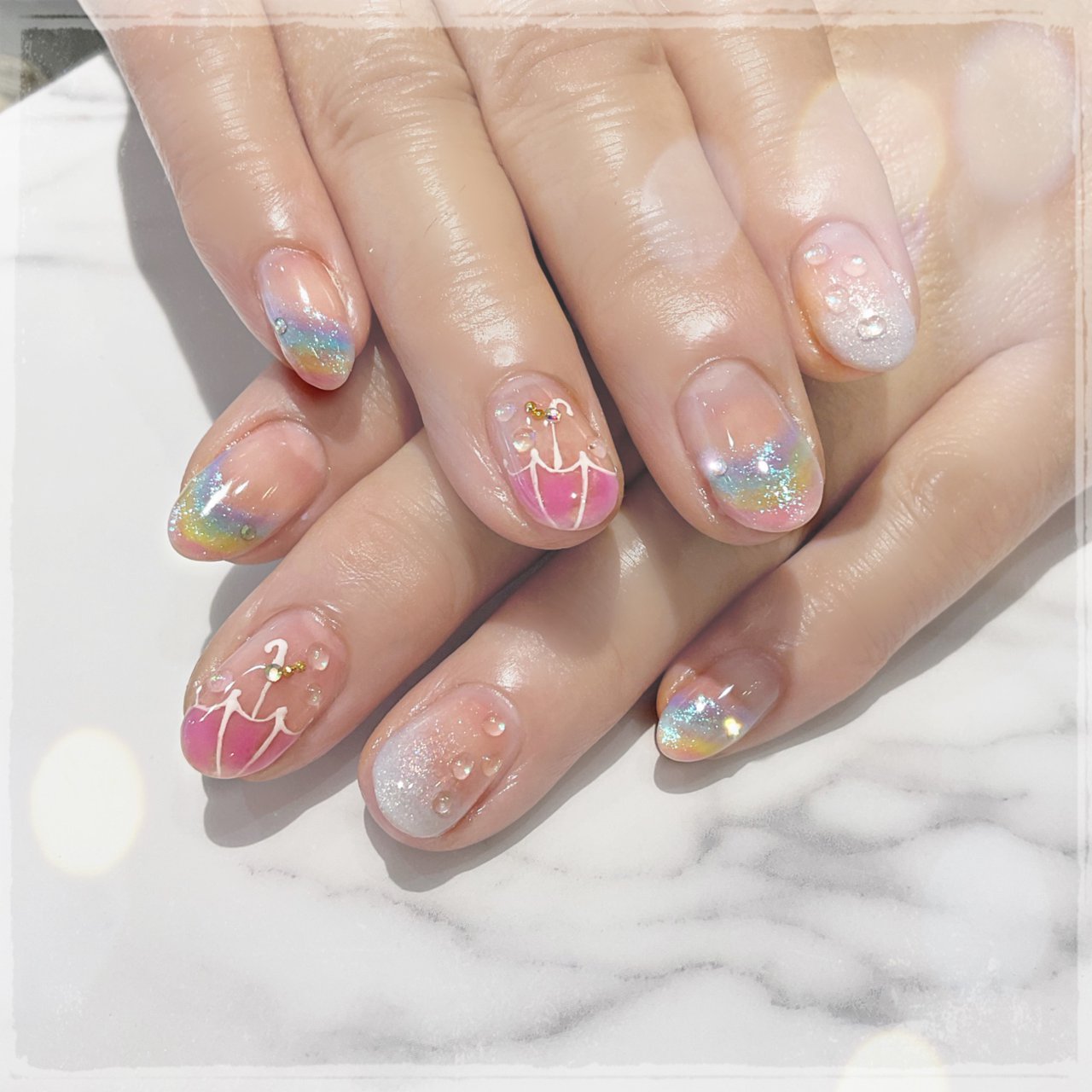 春 旅行 梅雨 デート ハンド Nail Salon Soleil ネイルサロン ソレイユ のネイルデザイン No ネイルブック