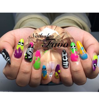 確認用　スプラトゥーン　ネイルパーツ SHEIN・ARKEY TOKYOのネイル・ネイルケアを使った口コミ -3D