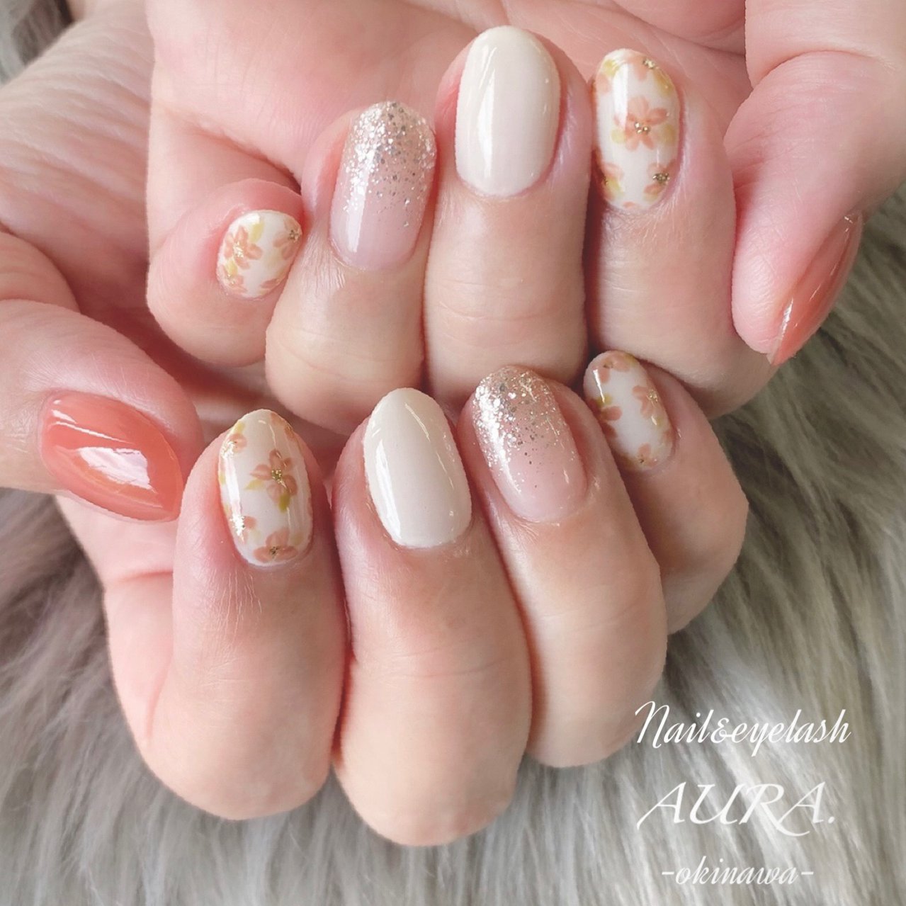 Nail Eyelash Aura Meesan 沖縄 のネイルデザイン No ネイルブック