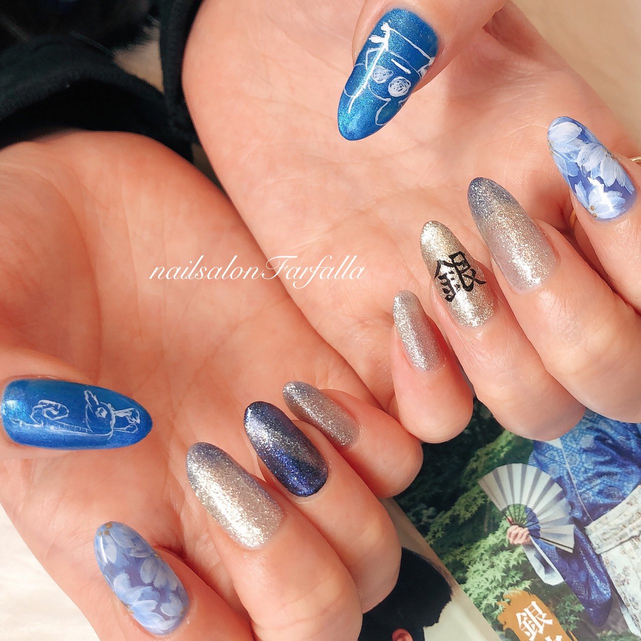 オールシーズン ハンド ラメ フラワー マグネット Kkrrのネイルデザイン No ネイルブック