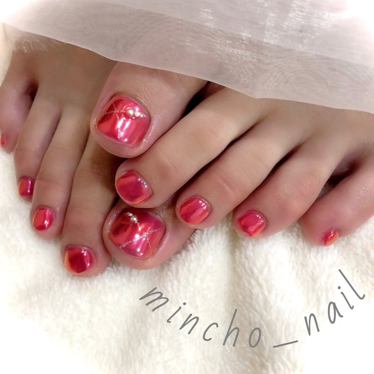 夏 オールシーズン フット ワンカラー ショート Mincho Nailのネイルデザイン No ネイルブック