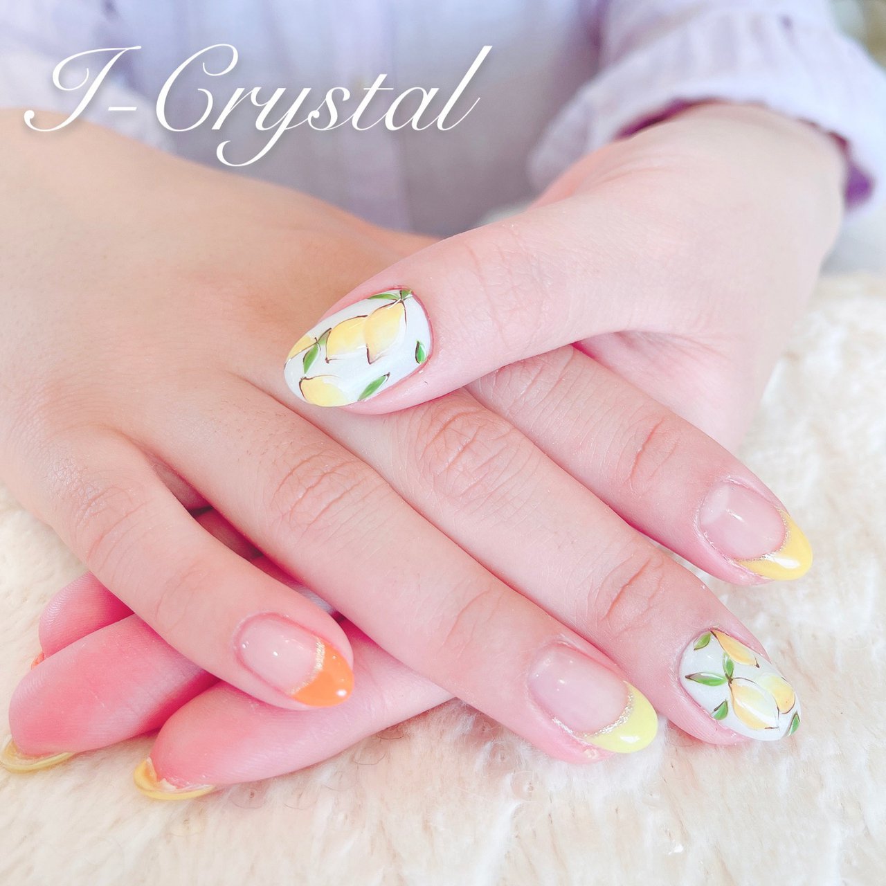 夏 リゾート 女子会 ハンド フレンチ Nail Salon アイ クリスタル 中村郁美のネイルデザイン No ネイルブック