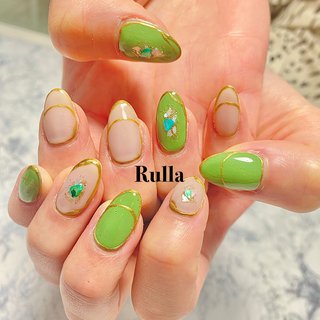 抹茶ネイルのネイルデザイン ネイルブック