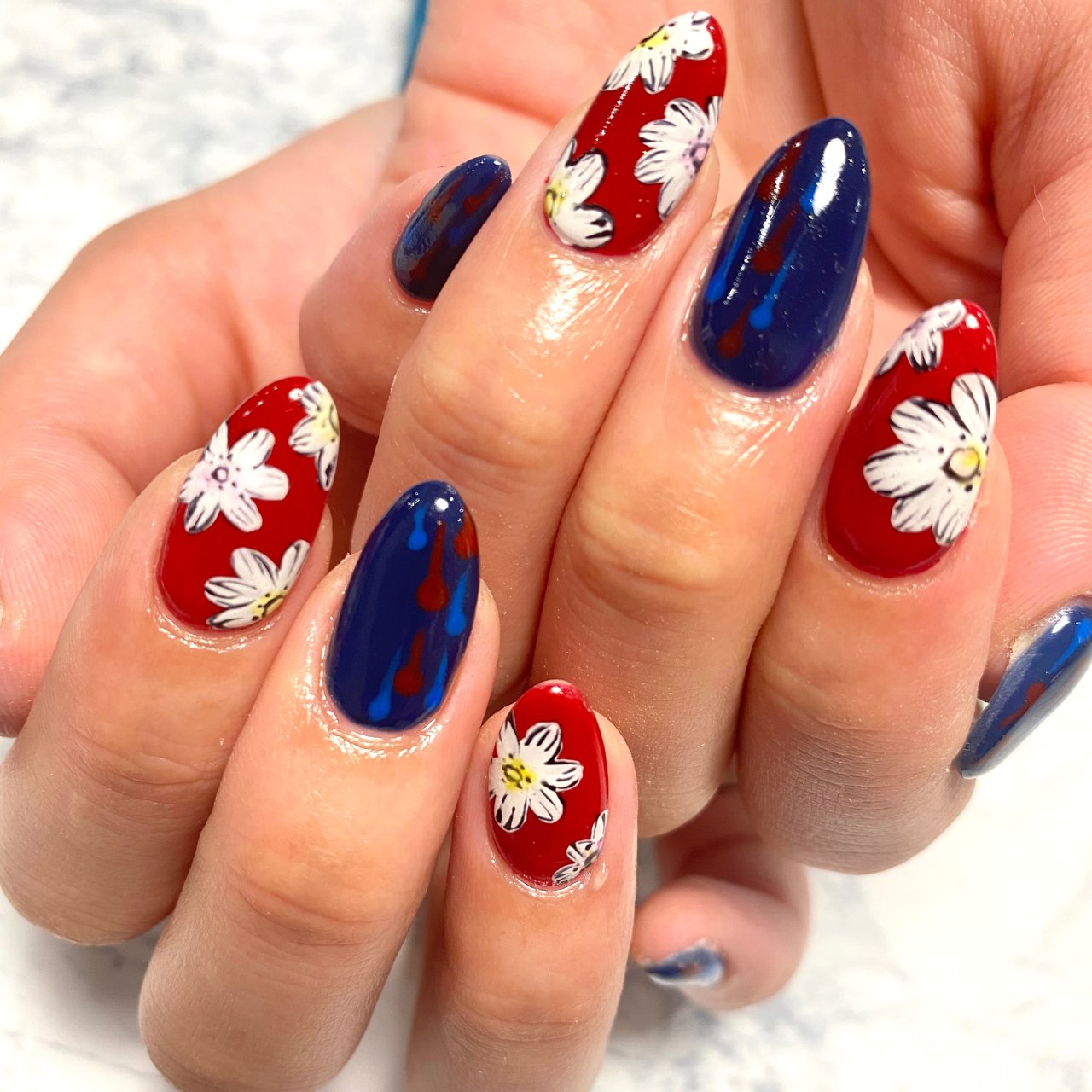 オールシーズン ハンド ワンカラー フラワー ミディアム Rulla Officialのネイルデザイン No ネイルブック