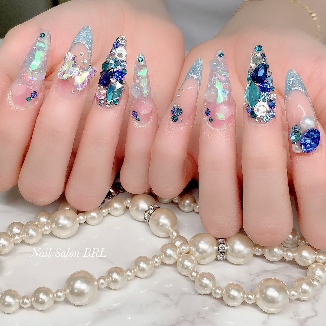 夏 梅雨 海 リゾート ハンド Nail Salon Brl ネイルサロン ベリル のネイルデザイン No ネイルブック