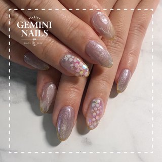 グラデーション シュガーのネイルデザイン ネイルブック