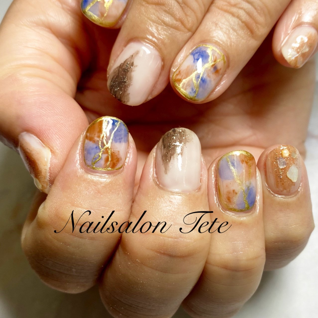 梅雨 オフィス デート 女子会 ハンド Nailtete 駅前店のネイルデザイン No ネイルブック