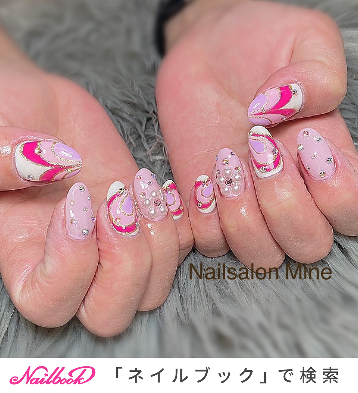 プッチ柄ネイルのネイルデザイン ネイルブック