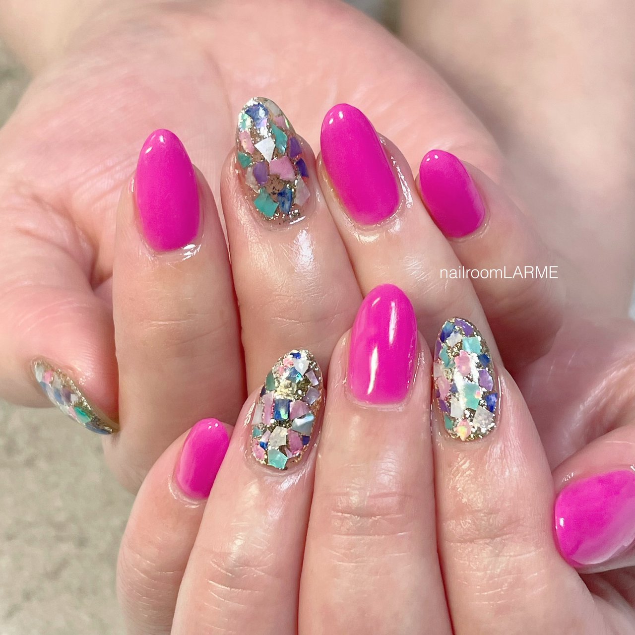 ハンド ピンク カラフル Nailroomlarmeのネイルデザイン No ネイルブック