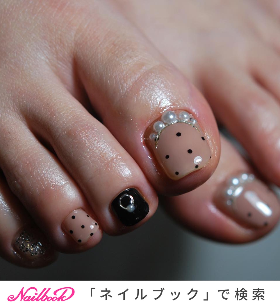 カジュアルフットネイルのネイルデザイン ネイルブック