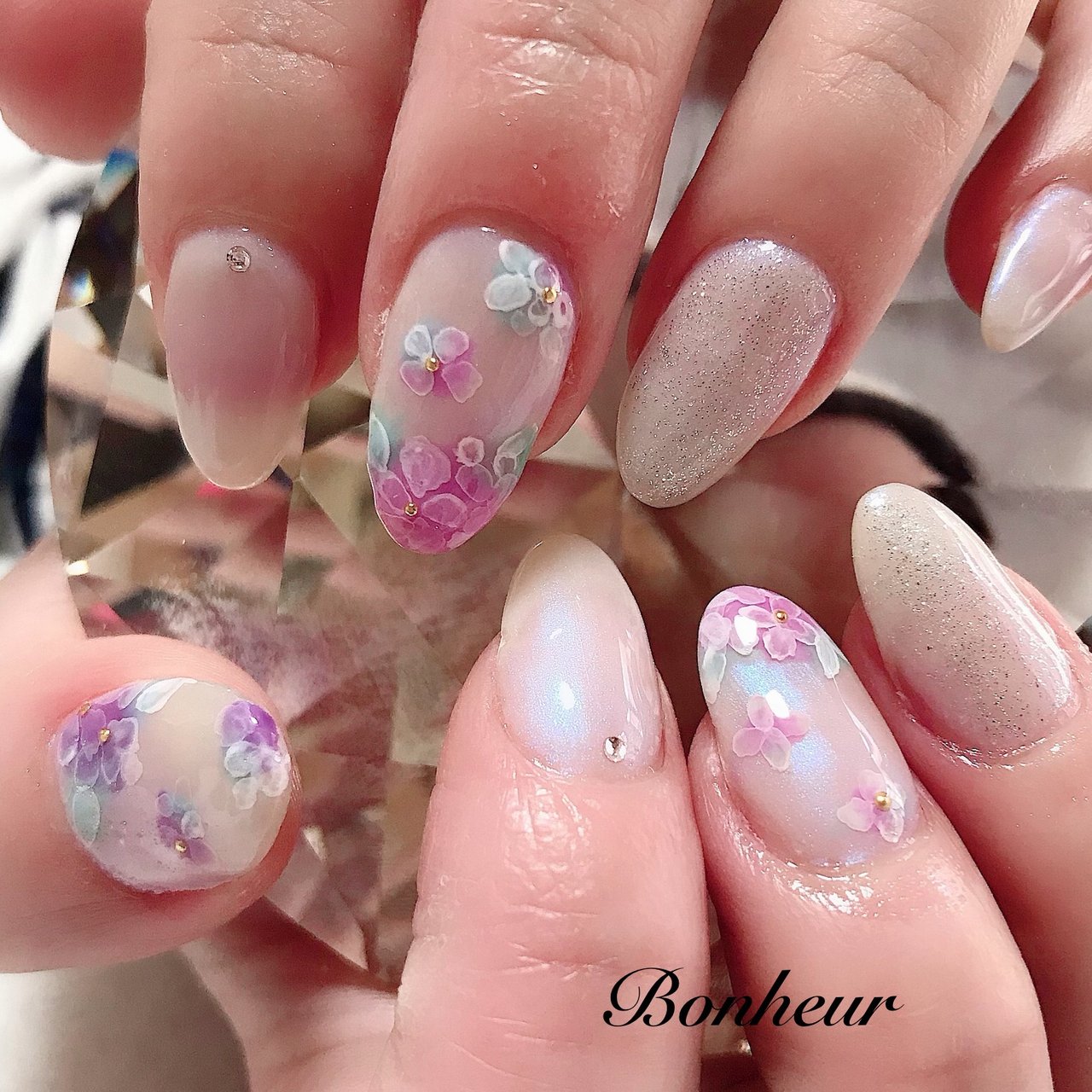 梅雨 浴衣 デート 女子会 ハンド Bonheurのネイルデザイン No ネイルブック