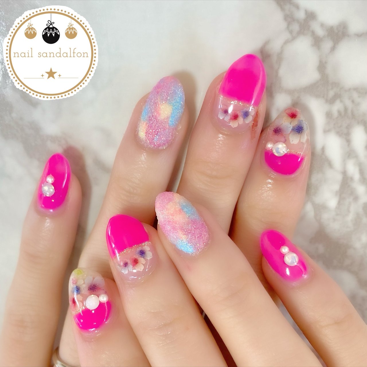 春 オールシーズン デート 女子会 ハンド Nail Sandalfonのネイルデザイン No ネイルブック