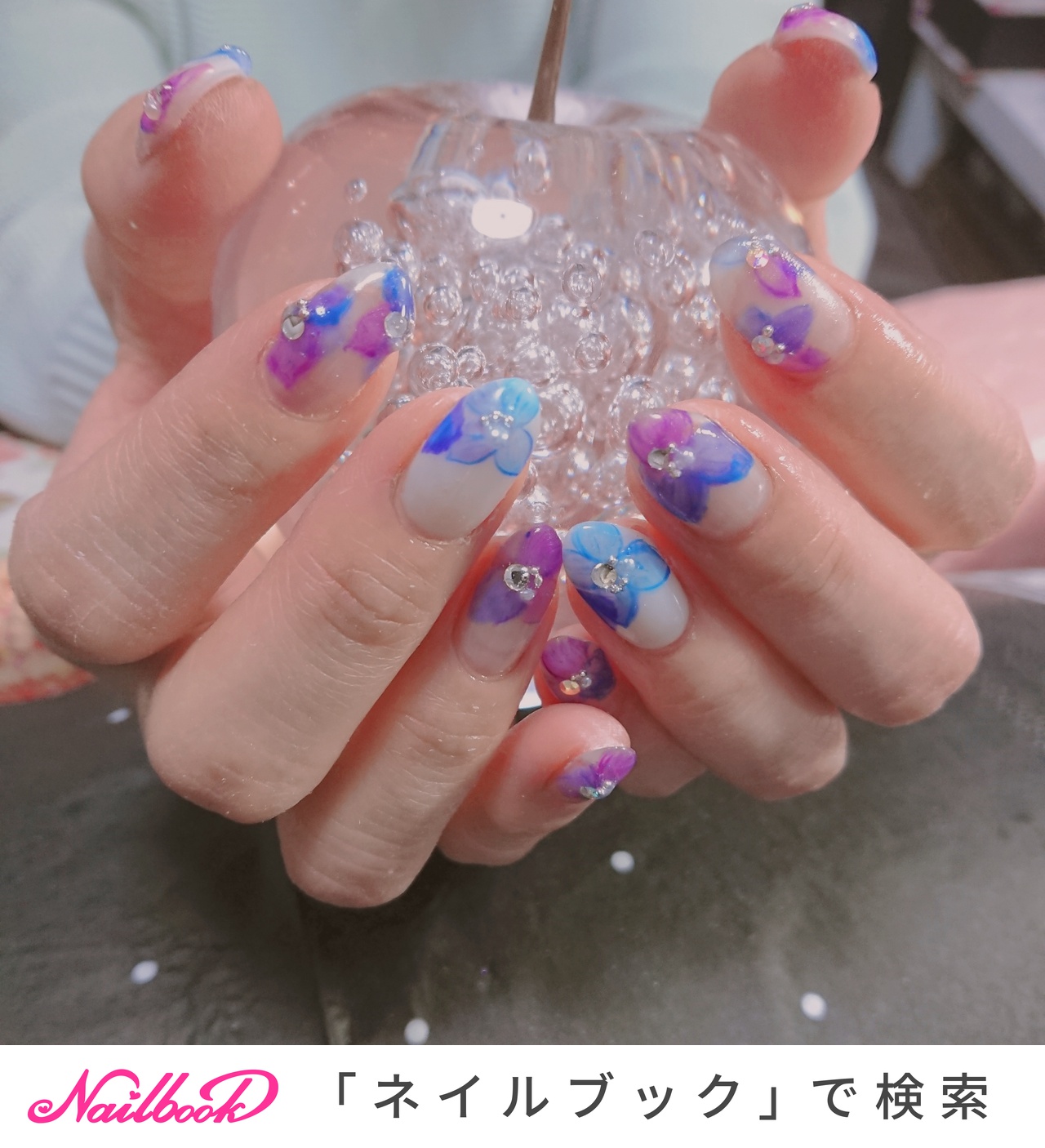 紫陽花ネイル21のネイルデザイン ネイルブック