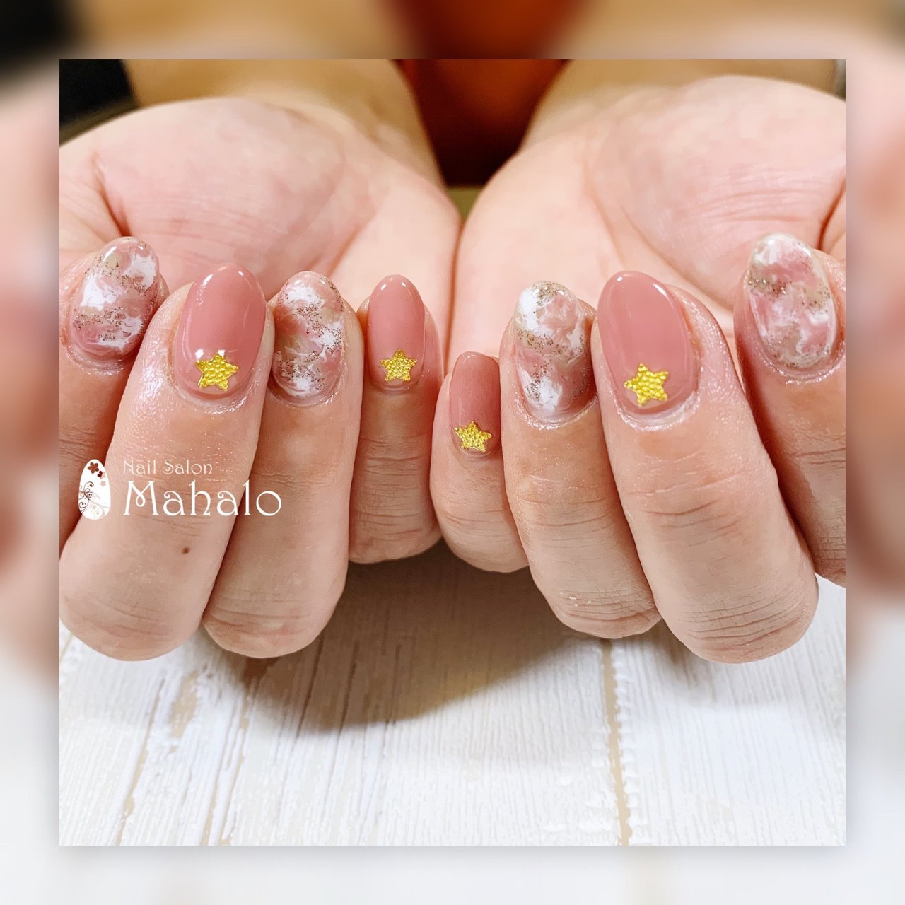 春/夏/オフィス/タイダイ/大理石 - nail_salon_mahaloのネイルデザイン