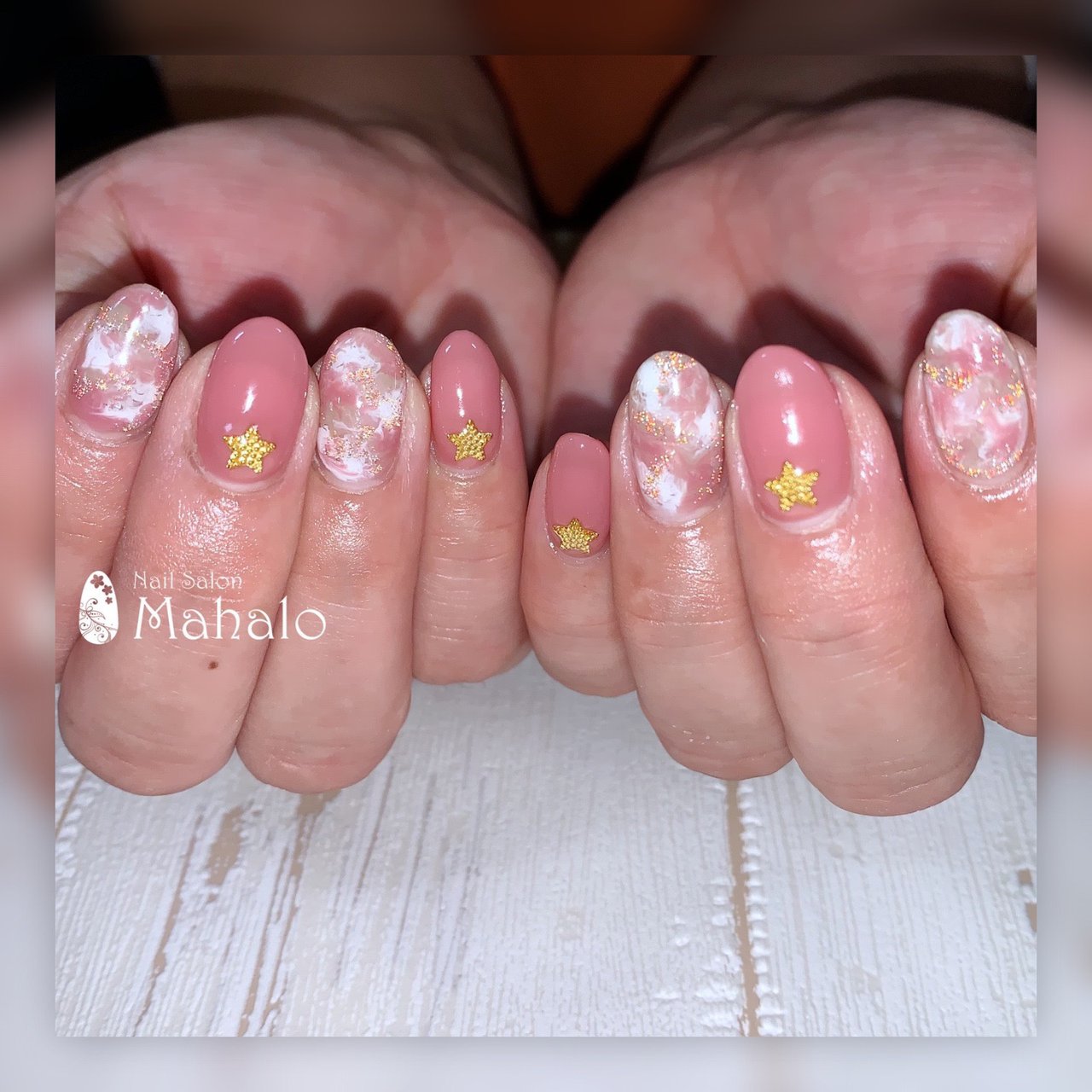 春/夏/オフィス/タイダイ/大理石 - nail_salon_mahaloのネイルデザイン