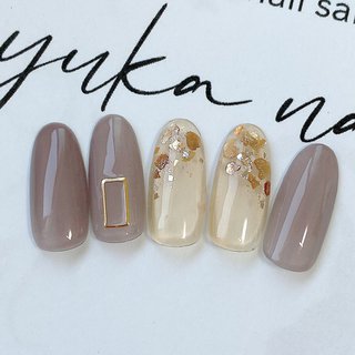 琥珀色ネイルのネイルデザイン ネイルブック