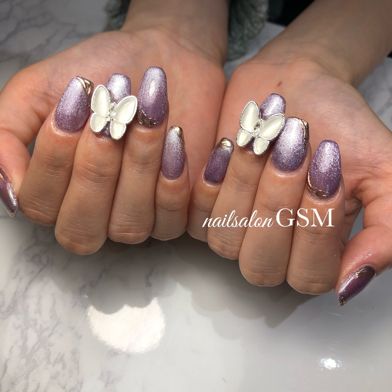 オールシーズン ハンド ラメ マグネット ミラー Nail Salon Gsmのネイルデザイン No ネイルブック