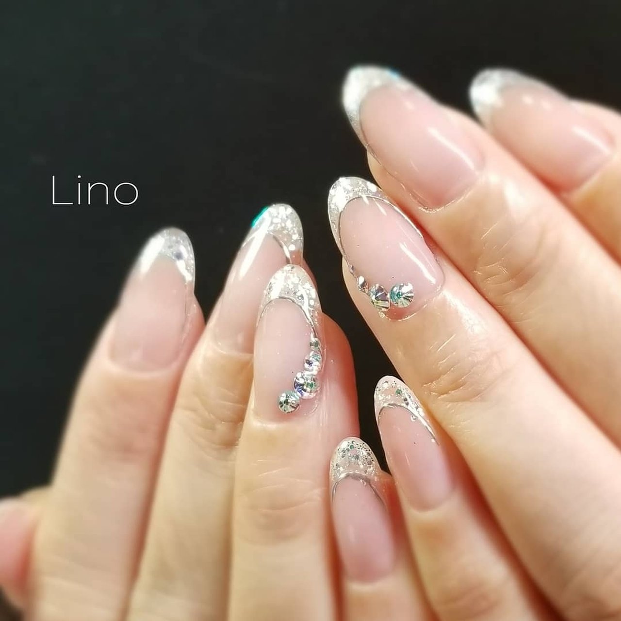 ハンド フレンチ ミラー ジェルネイル Nail Linoのネイルデザイン No ネイルブック