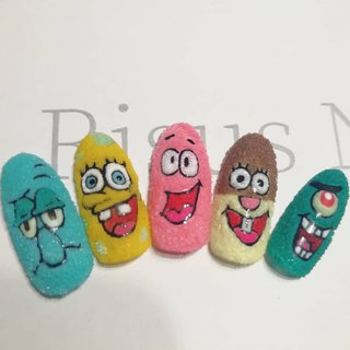 21年 新着順 スポンジボブネイルのネイルデザイン ネイルブック