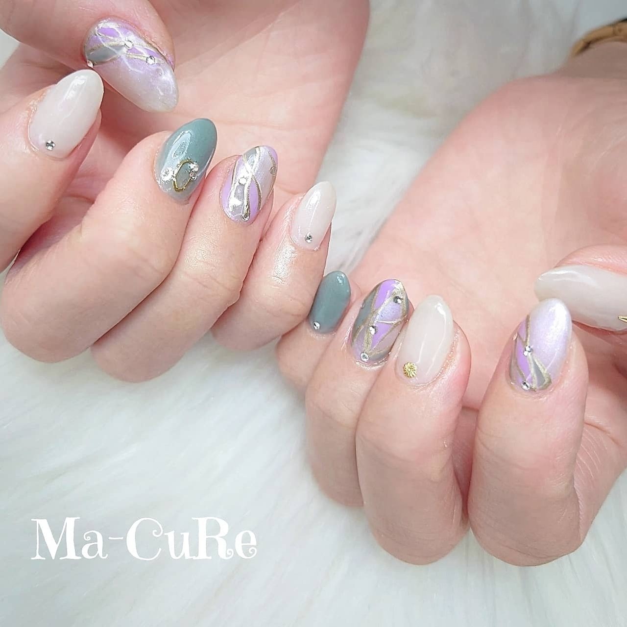 春 秋 ハンド 𝑴𝒂 𝑪𝒖𝑹𝒆 ﾏｰｷｭｱ のネイルデザイン No ネイルブック