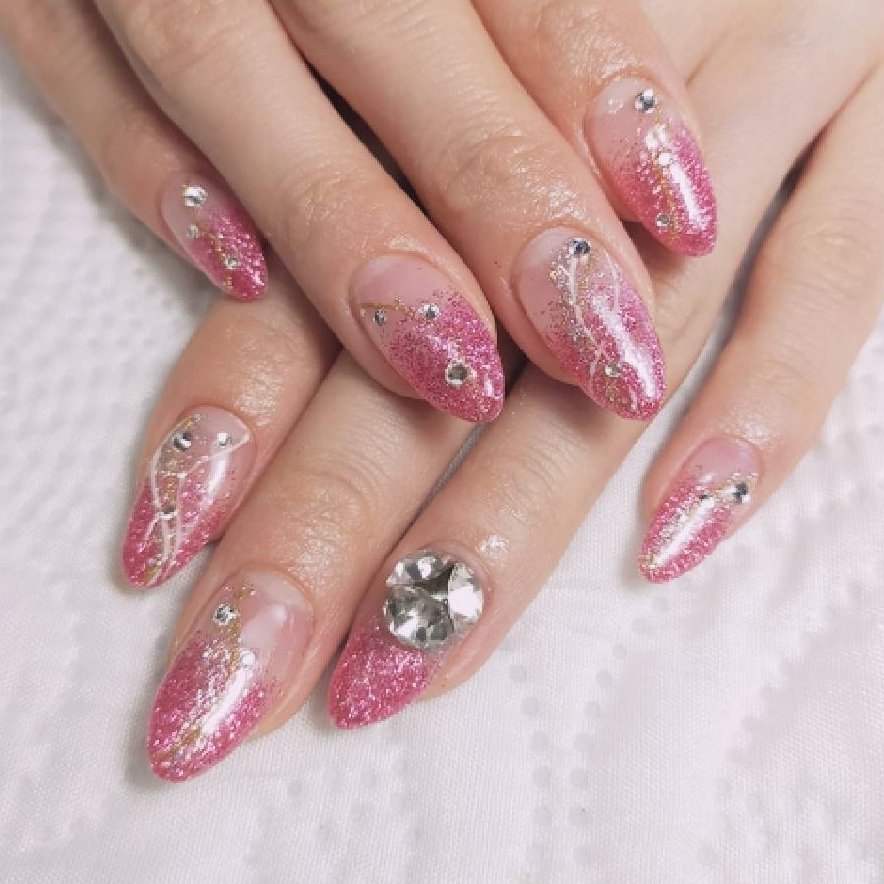 オールシーズン ハンド シンプル グラデーション ラメ Beautysalonk エステ ネイルのネイルデザイン No ネイル ブック