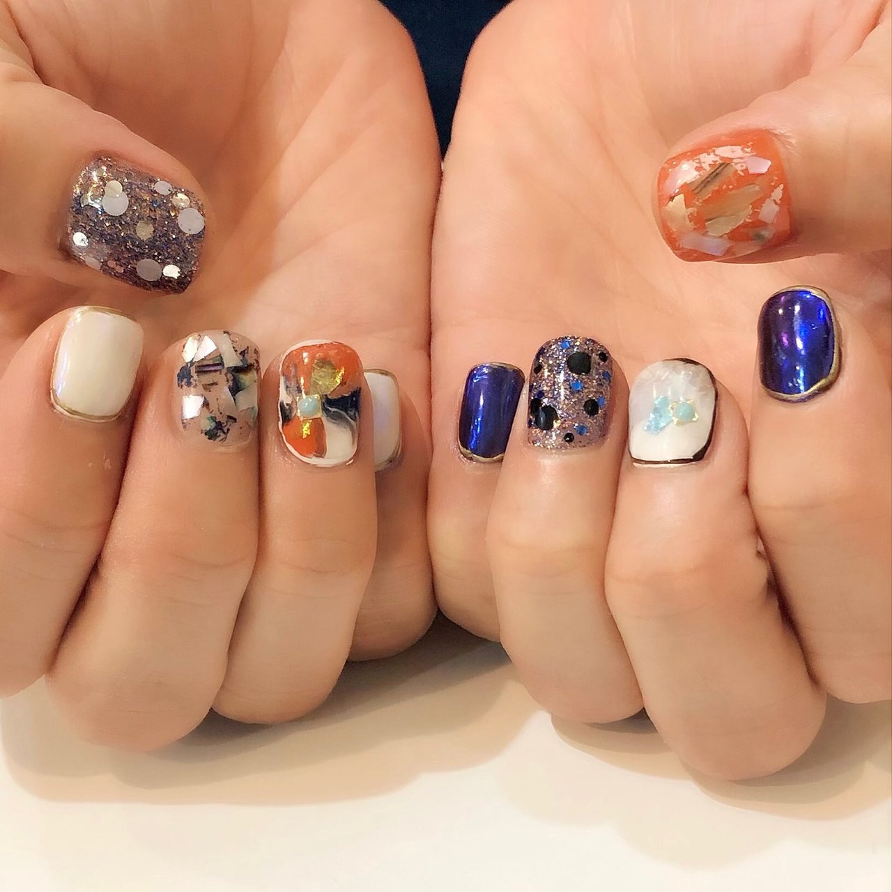 夏 オールシーズン ライブ オフィス ハンド P Fiveのネイルデザイン No ネイルブック