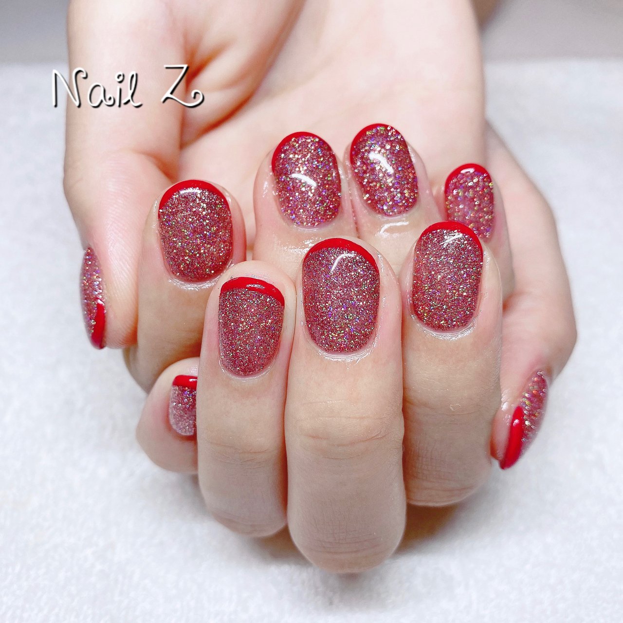 ネイルマークページ ハンド/ラメ/ショート/ピンク/レッド - Nail Z (ネイルジー)の