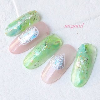 人気順 ハンド ダイヤモンドアートのネイルデザイン ネイルブック