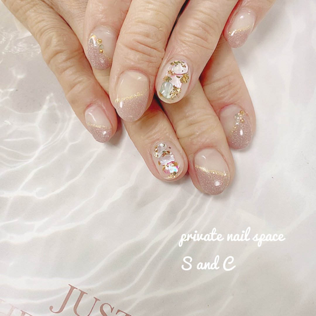 夏 オールシーズン オフィス デート ハンド Private Nail Space S And Cのネイルデザイン No ネイル ブック