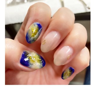 #ニュアンスネイル #ペリエ #mynail #北越谷ネイル#草加ネイル#吉川ネイル#三郷ネイル#松伏ネイル#越谷ネイル#蒲生ネイル#越谷レイクタウンネイル#浦和美園ネイル#せんげん台ネイル#武里ネイル#大袋ネイル#春日部ネイル#東武動物公園ネイル#いつもありがとうございます✨ #夏 #旅行 #梅雨 #七夕 #ハンド #グラデーション #ホログラム #ラメ #大理石 #ニュアンス #ショート #イエロー #ネイビー #ゴールド #ジェルネイル #nail_tinta2014 #ネイルブック