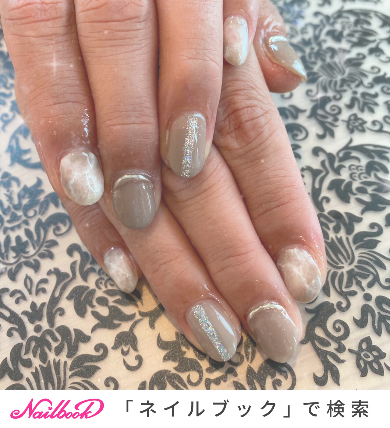 ミラーラインのネイルデザイン ネイルブック