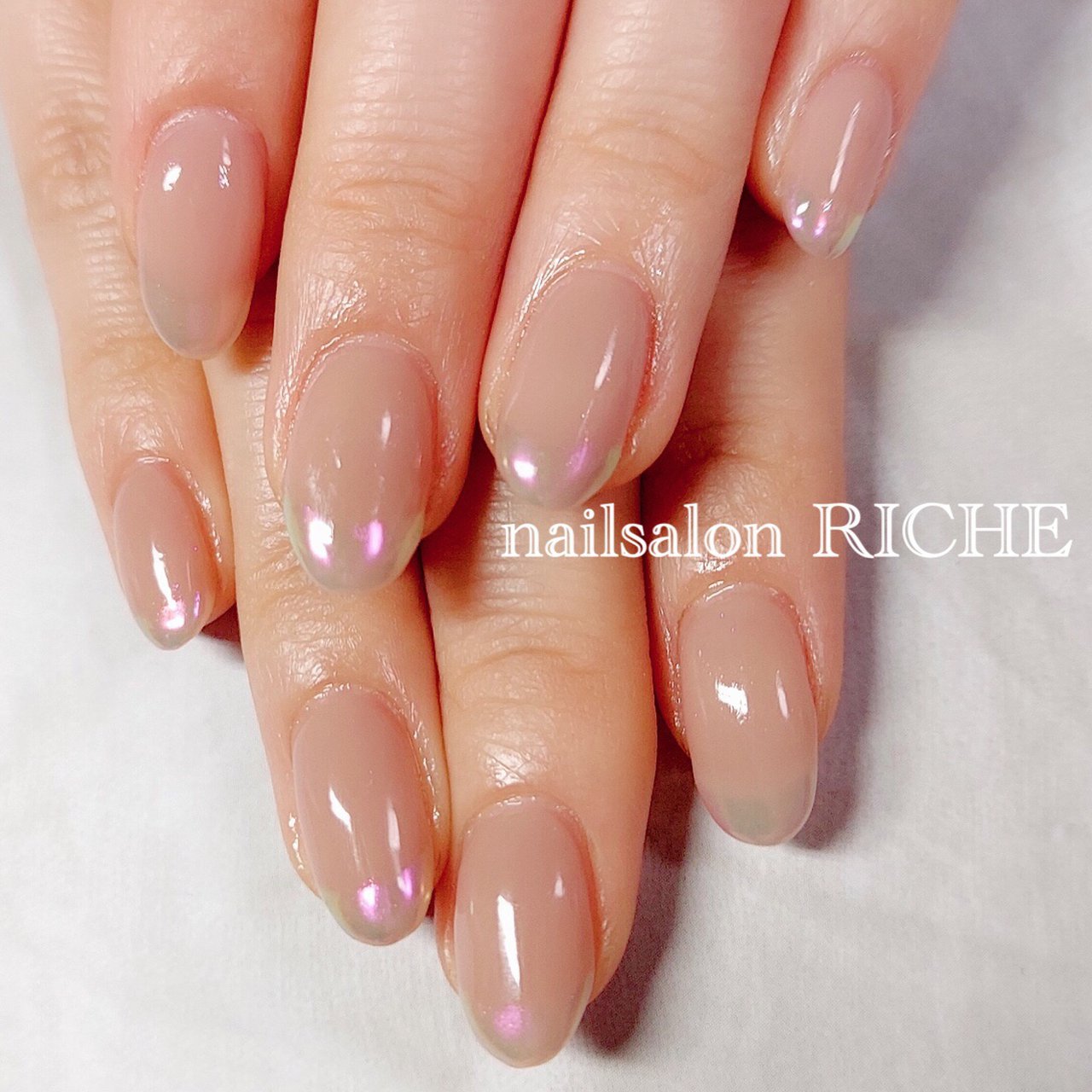 オールシーズン オフィス ブライダル ハンド シンプル Nailsalon Richeのネイルデザイン No ネイルブック