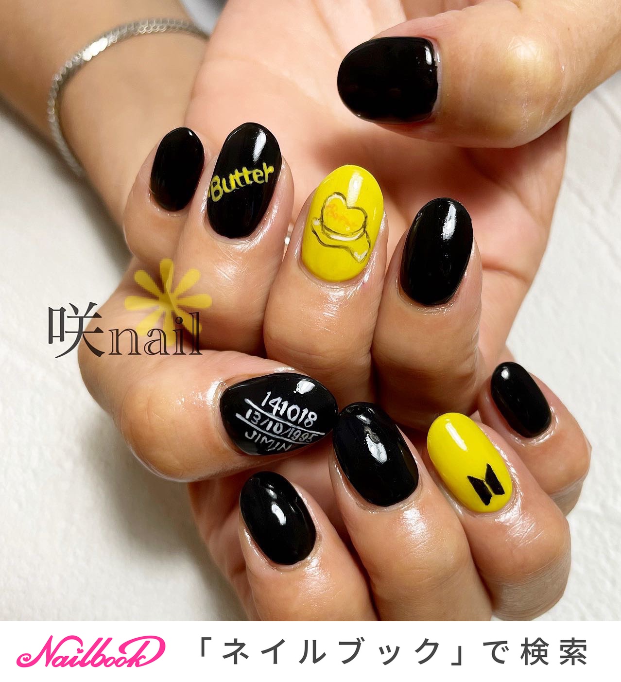 おすすめ順 ライブ イエロー 黒のネイルデザイン ネイルブック